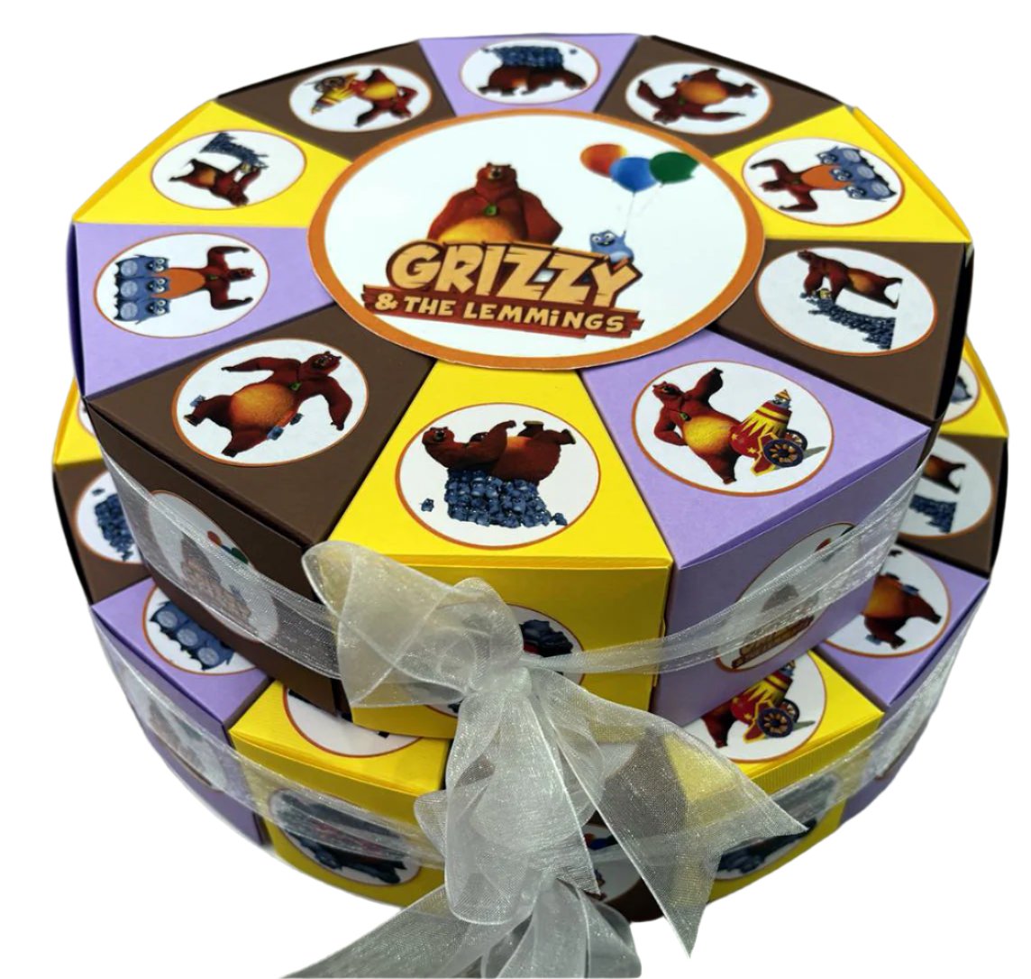 Grizzy/Gricko i lemingsi torta od kartona