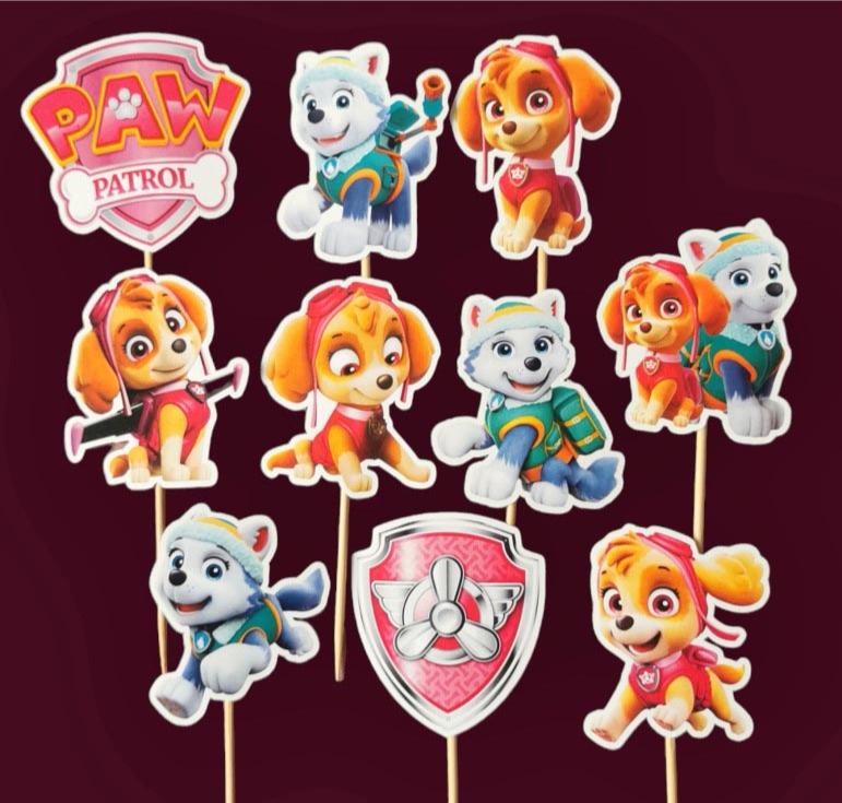 Patrolne šape (zenski likovi) toperi za dekoraciju