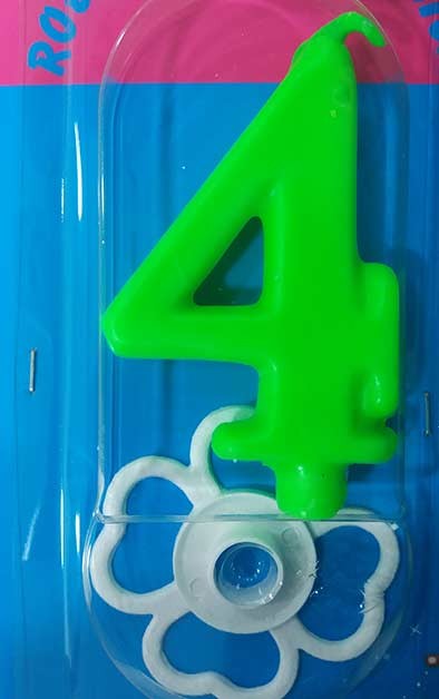 Svećica broj 4 zelena