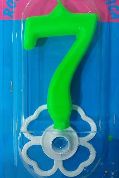 Svećica broj 7 zelena