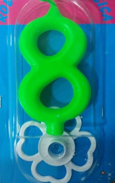 Svećica broj 8 zelena