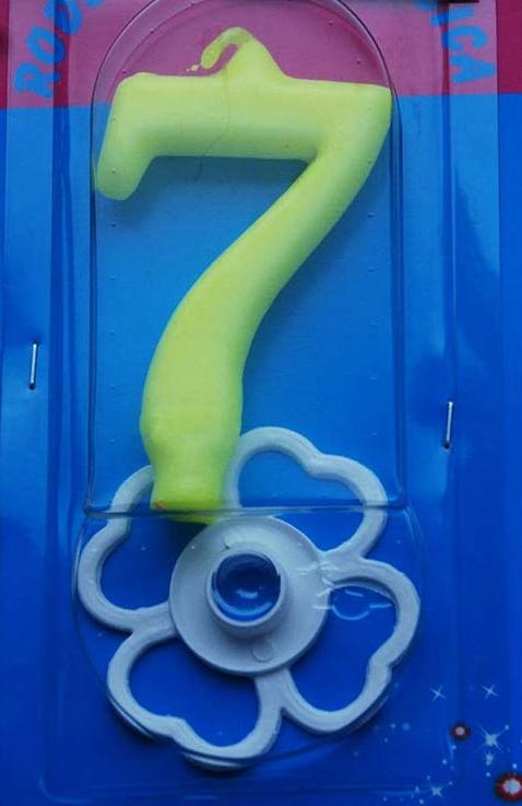 Svećica broj 7 žuta