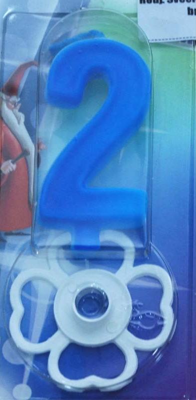 Magična svećica broj 2 plava