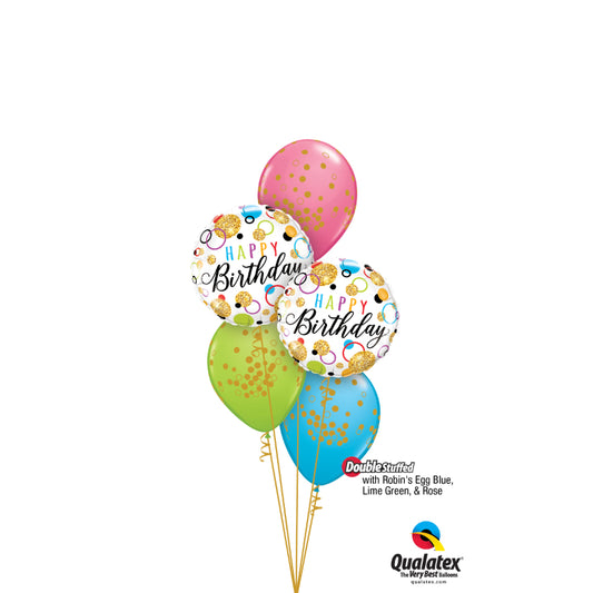 Buket balona Happy Birthday Mix