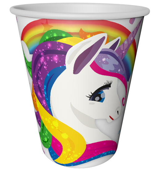 Čaše Unicorn kartonske 220ml 8 kom