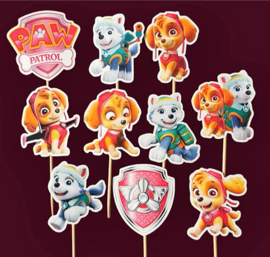 Patrolne šape (zenski likovi) toperi za dekoraciju