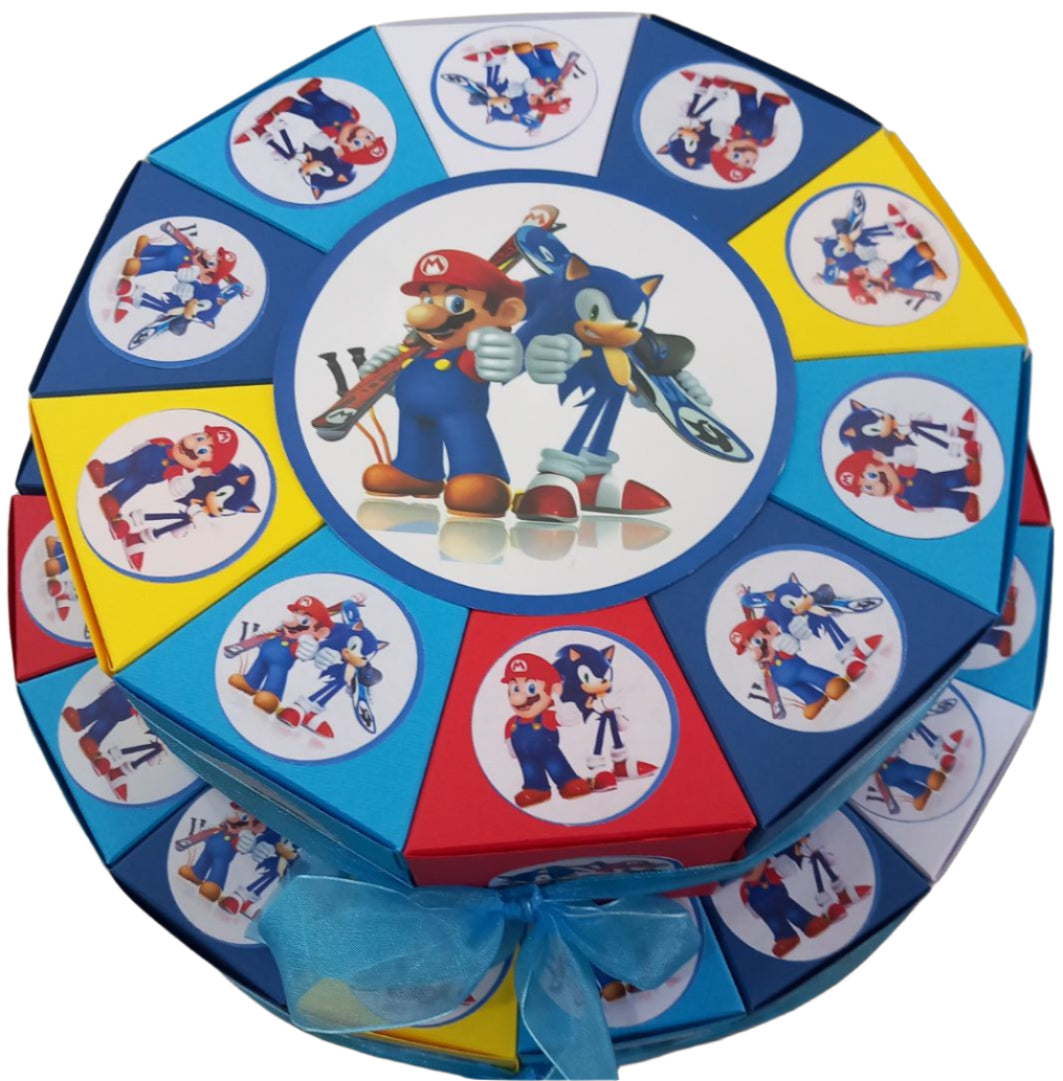 Sonic i Super Mario torta od kartona
