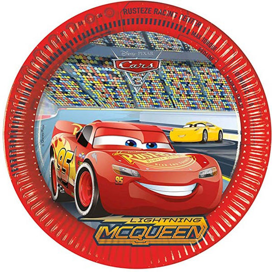 Tanjirići Cars 23cm 8 kom