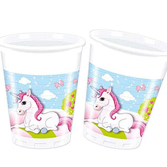 Čaše Unicorn kartonske 200ml 8 kom