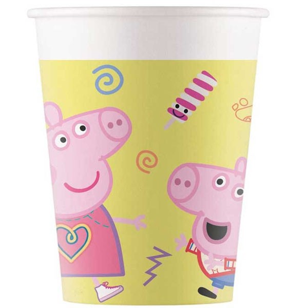 Čaše Peppa Pig kartonske 200ml 8 kom