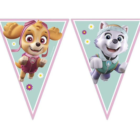 Zastavice Paw Patrol Pink trouglaste 9 kom