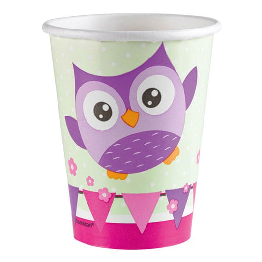 Čaše Owl kartonske 200ml 8 kom