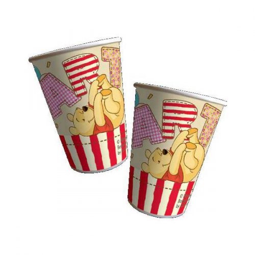 Čaše Winnie the Pooh kartonske 200ml 8 kom