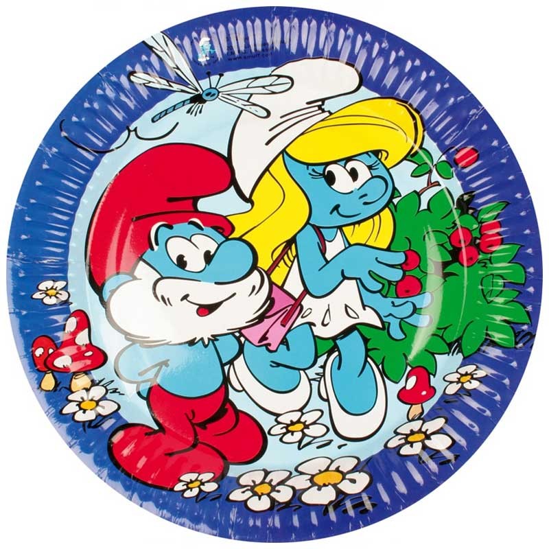 Tanjirići Smurfs 23cm 8 kom