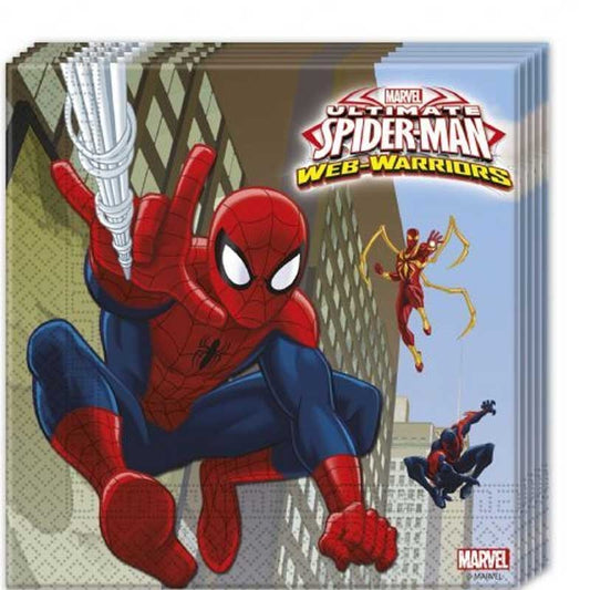 Salvete Spiderman Warriors 33x33cm 20 kom