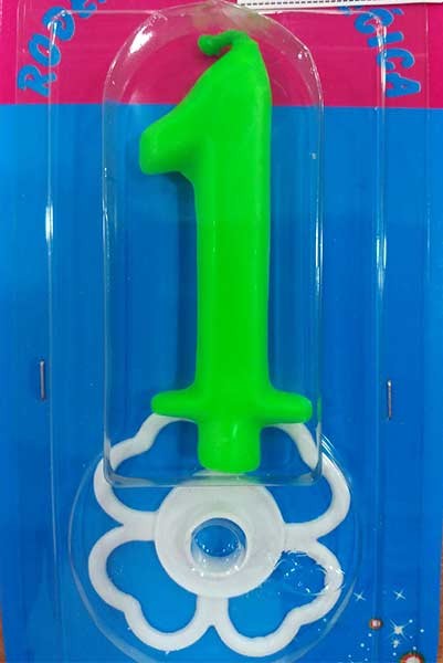 Svećica broj 1 zelena