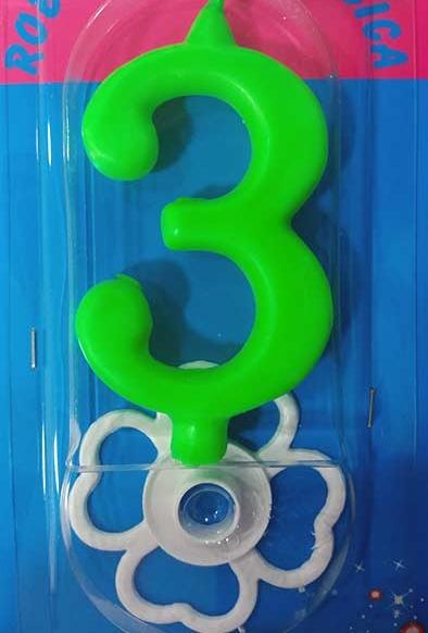 Svećica broj 3 zelena