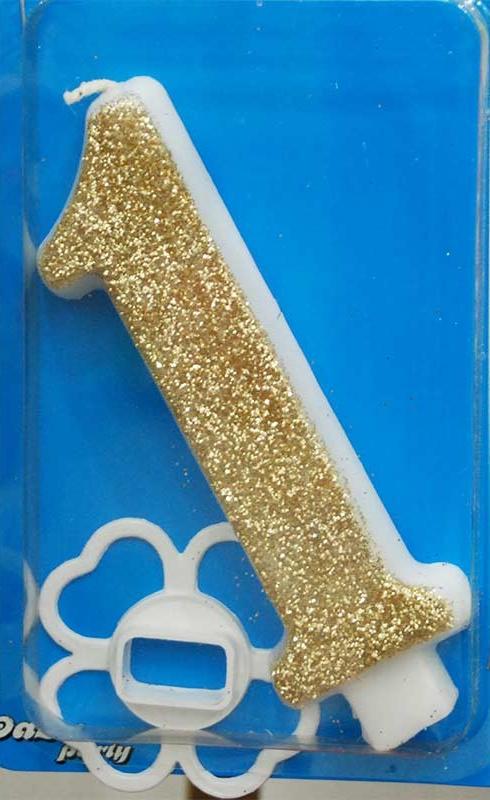 Broj 1 Mega svećica zlatna