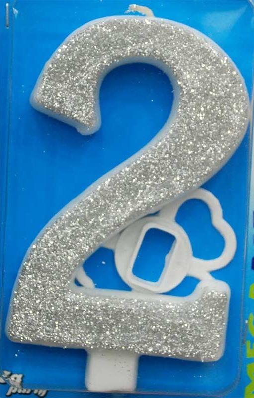 Broj 2 Mega svećica srebrna