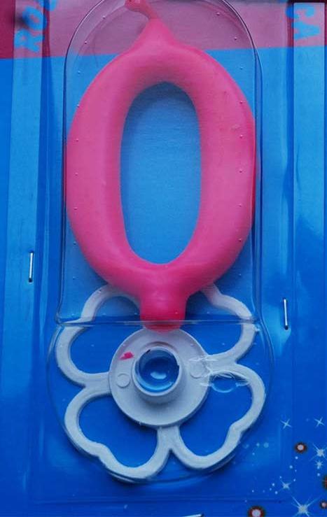 Svećica broj 0 roze