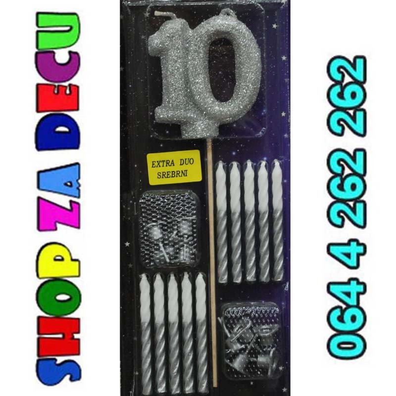 Extra duo srebrna broj 10