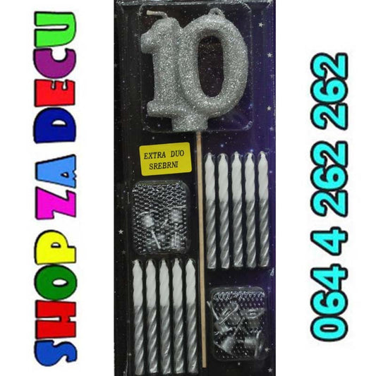 Extra duo srebrna broj 10