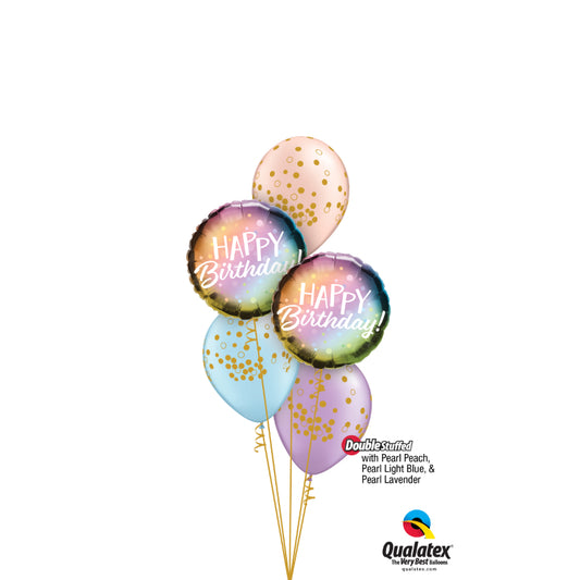 Buket balona Happy Birthday Glow