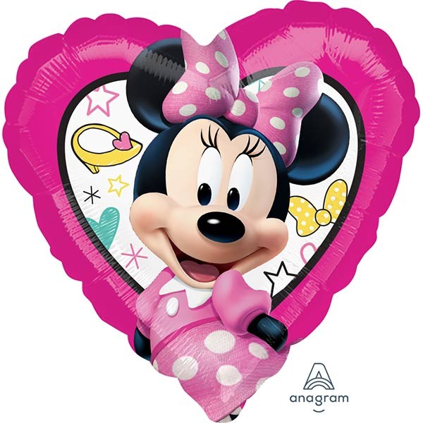 Balon Minnie Mouse srce 1 46cm helijum