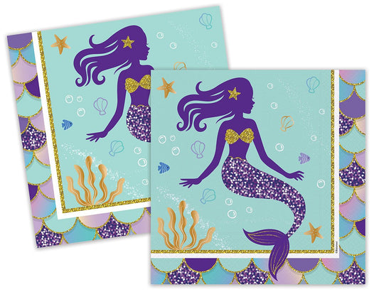 Salvete Shining Mermaid 33x33cm 16 kom