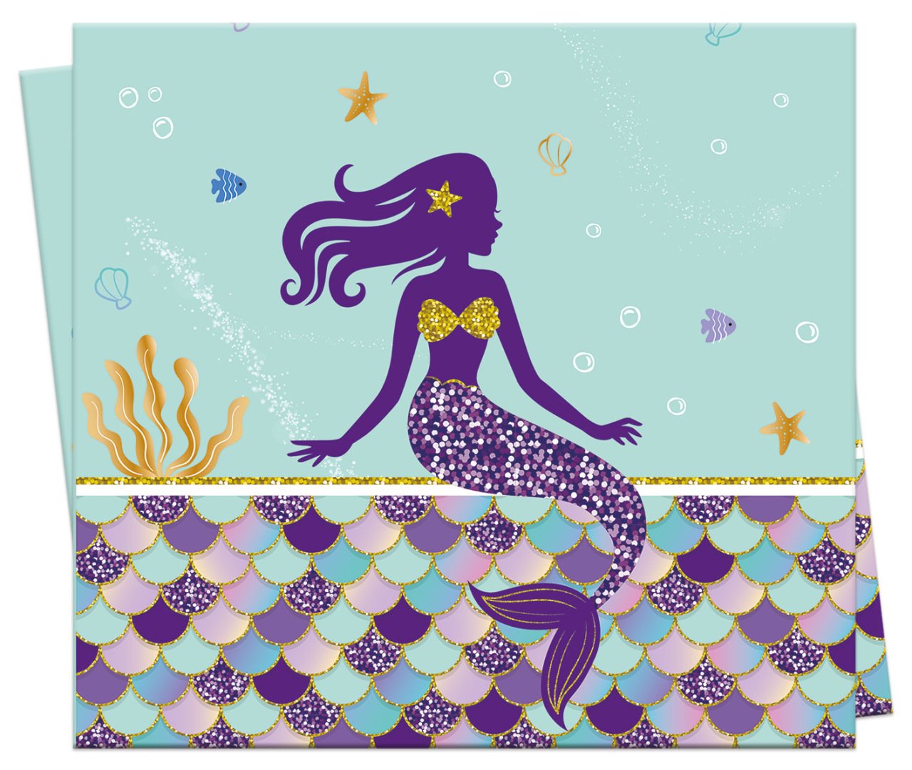 Stoljnjak Shining Mermaid PVC 180x120 cm